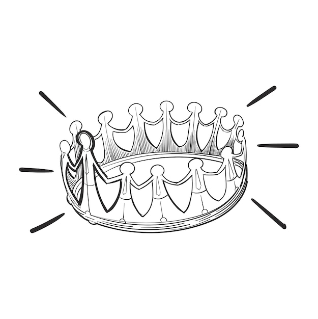 Illustrazione di disegno a mano del concetto di leadership