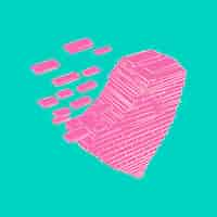 Free vector hand drawing illustration of love concept