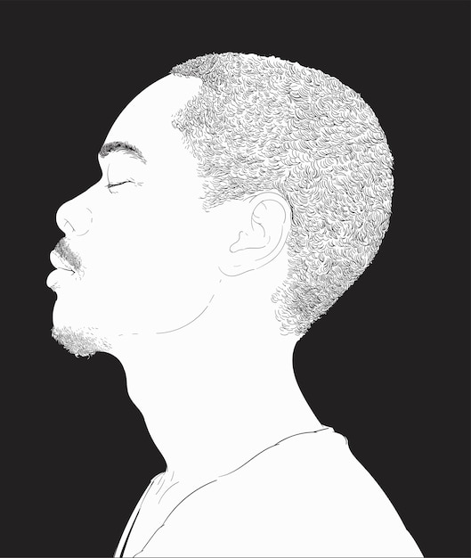 Бесплатное векторное изображение Рука рисунок иллюстрации человеческого лица