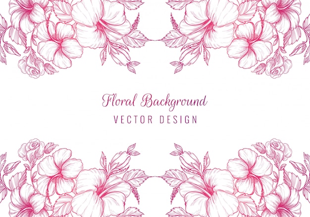 Free vector hand drawing and sketch decorative floral background