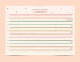 Free vector hand drawn 2023 annual wall planner calendar template