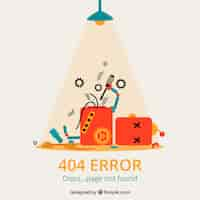 Free vector hand drawn 404 error