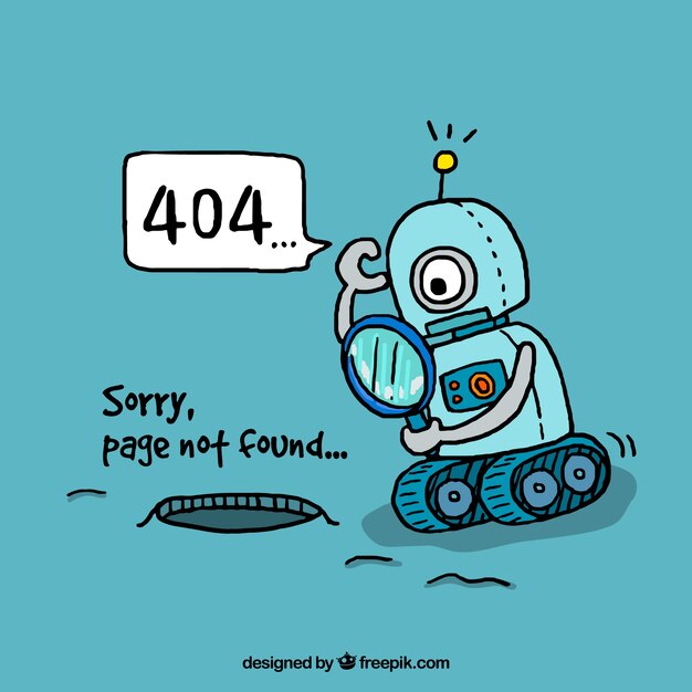 Hand drawn 404 error