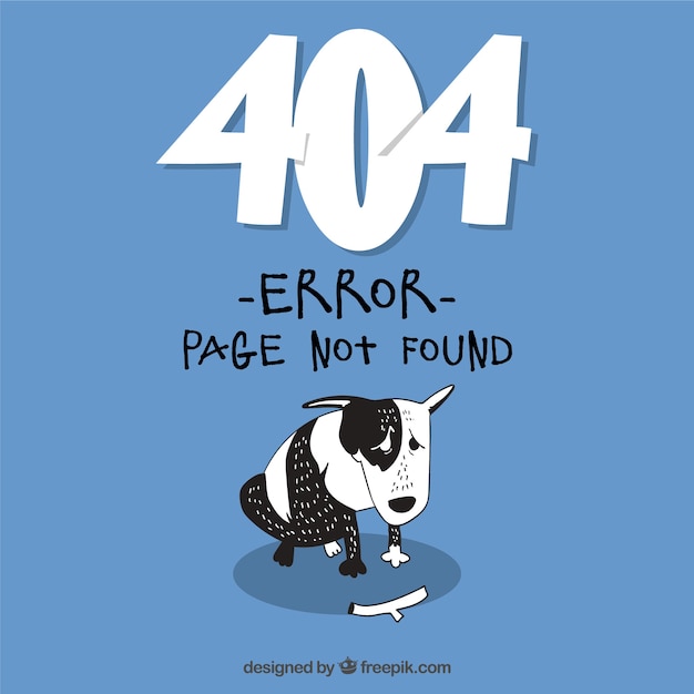 Errore 404 disegnato a mano