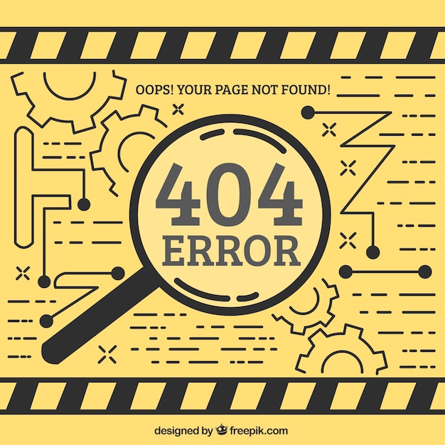 Free vector hand drawn 404 error