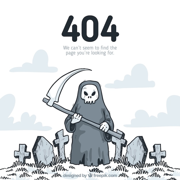 Free vector hand drawn 404 error