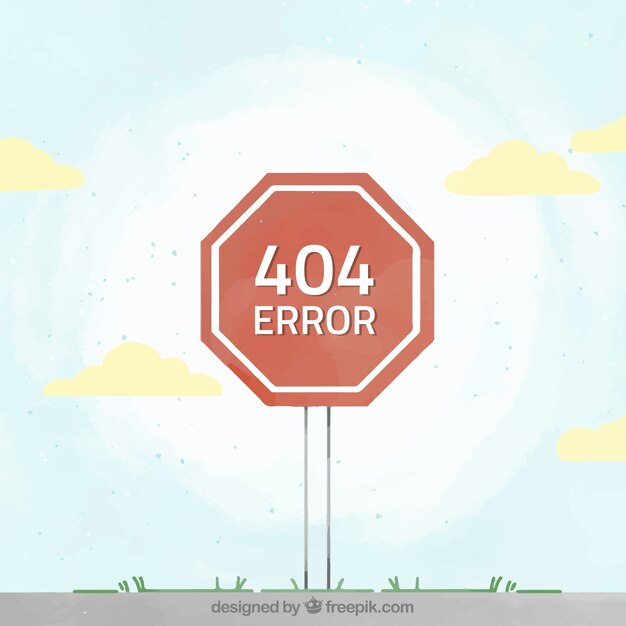 Hand drawn 404 error