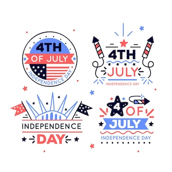 Рисованной 4 июля - значки ко дню независимости