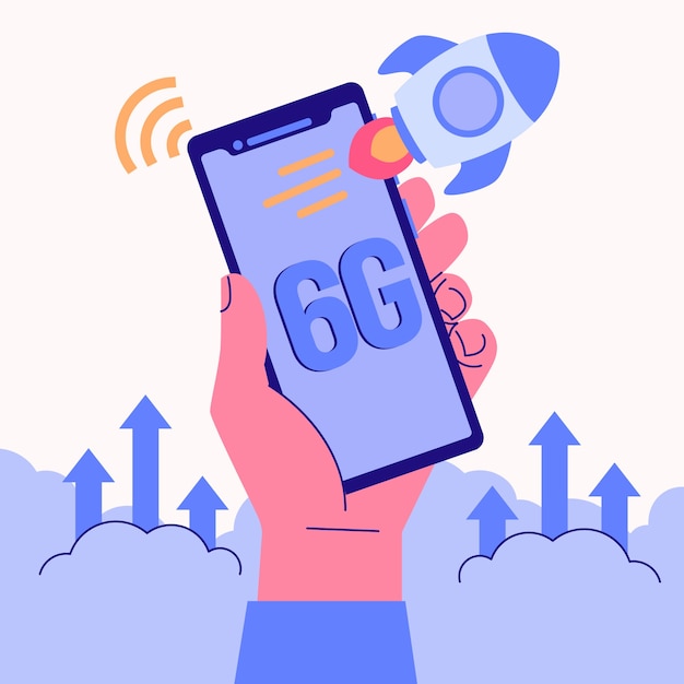 Бесплатное векторное изображение Нарисованная рукой иллюстрация 6g