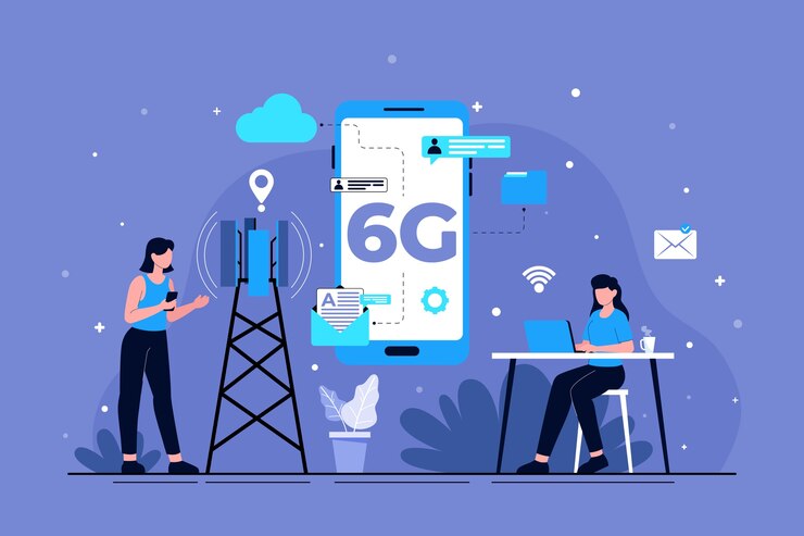 Free Vector hand drawn 6g illustration
