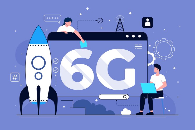 Free Vector hand drawn 6g illustration