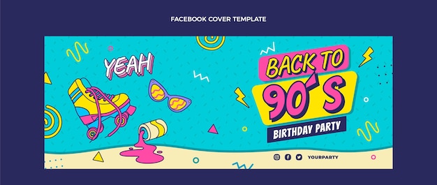 Обложка facebook для дня рождения 90-х