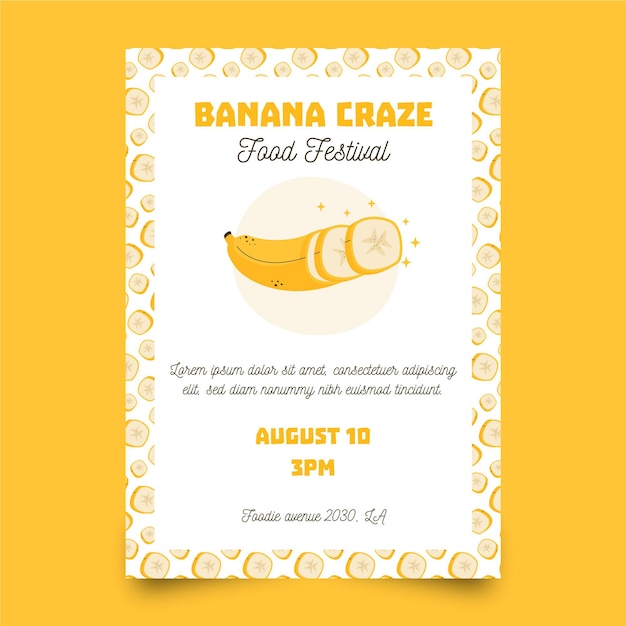 Free vector hand drawn a5 flyer template