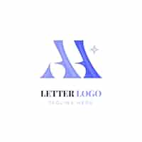 Free vector hand drawn aa logo template