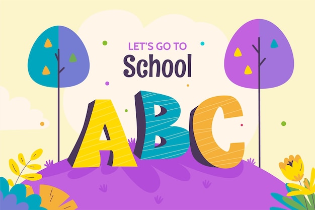 Hand drawn abc background