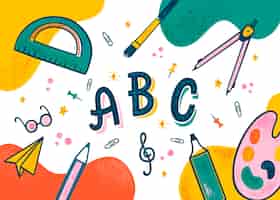 Free vector hand drawn abc background