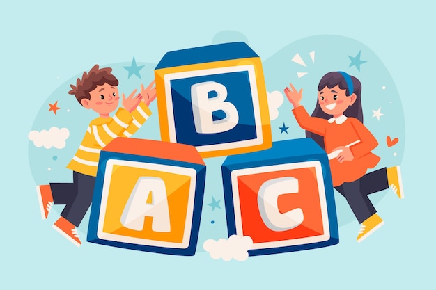 Free vector hand drawn abc background