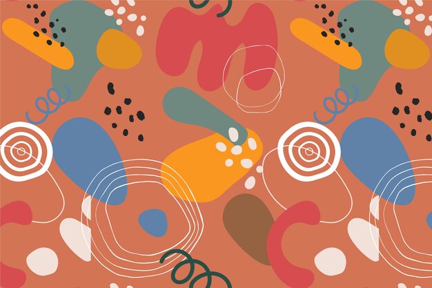 Free vector hand drawn abstract doodle pattern design