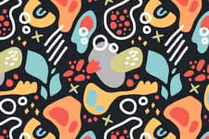 Free vector hand drawn abstract doodle pattern design
