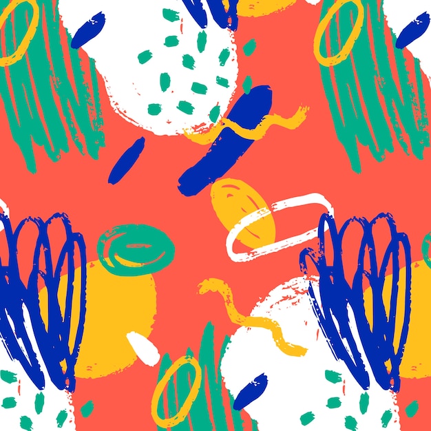 Free vector hand drawn abstract doodle pattern design