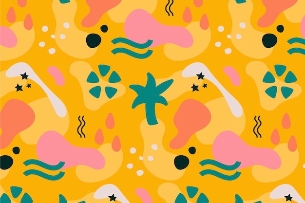 Hand drawn abstract doodle pattern design