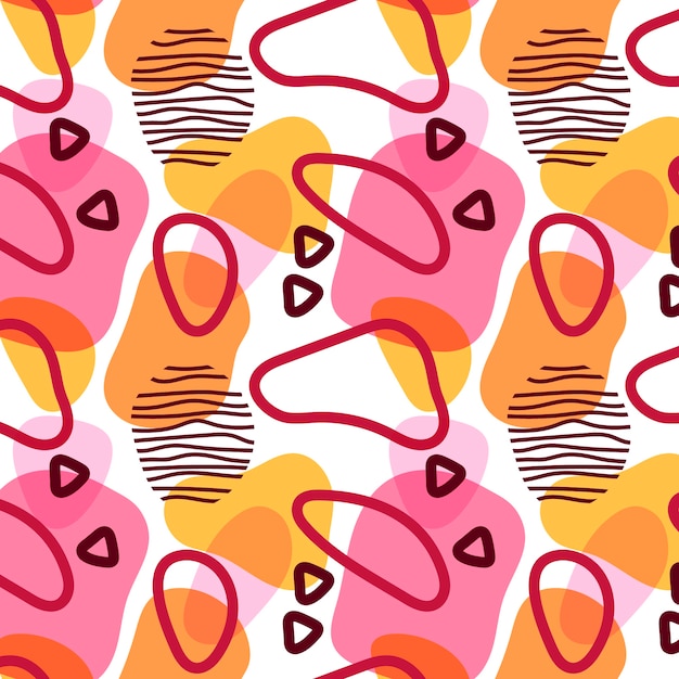 Hand drawn abstract doodle pattern design