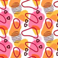 Free vector hand drawn abstract doodle pattern design