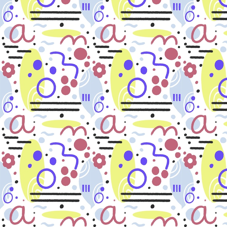 Free Vector hand drawn abstract doodle pattern design
