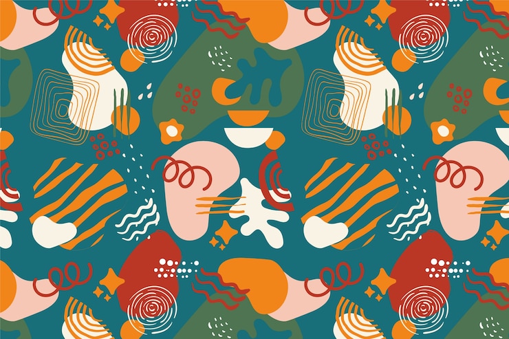 Free Vector hand drawn abstract doodle pattern