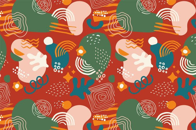 Free Vector hand drawn abstract doodle pattern