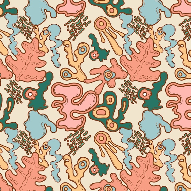 Free Vector hand drawn abstract doodle pattern