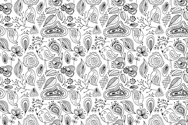 Free vector hand drawn abstract doodle pattern