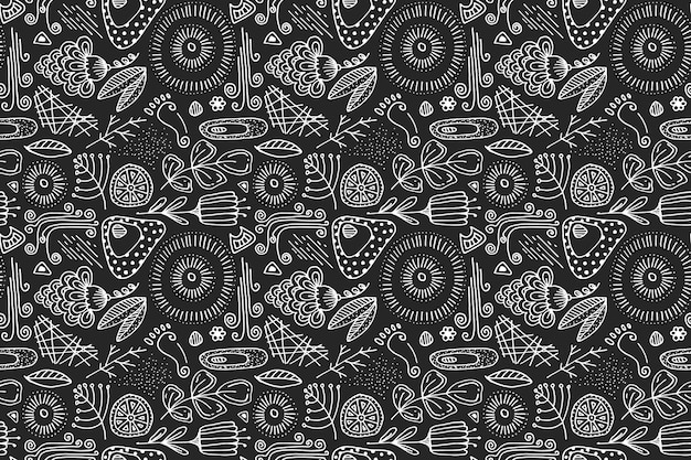 Free vector hand drawn abstract doodle pattern