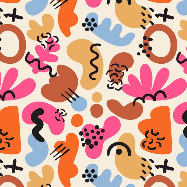 Hand drawn abstract element pattern