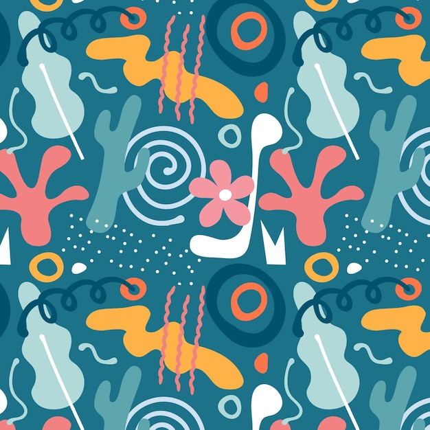 Hand drawn abstract element pattern