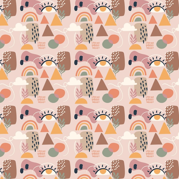 Free vector hand drawn abstract element pattern