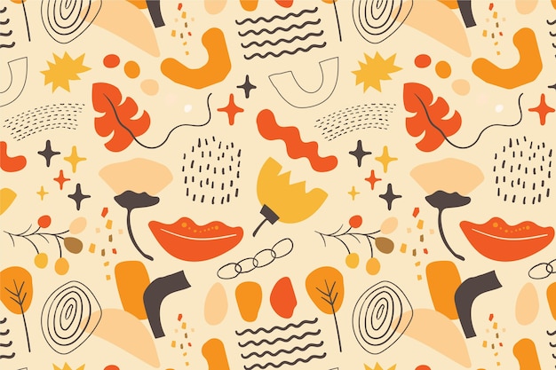 Free vector hand drawn abstract element pattern