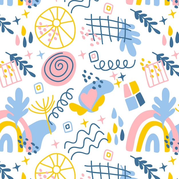 Free vector hand drawn abstract element pattern