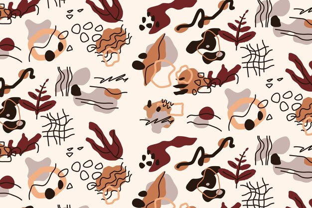 Hand drawn abstract element pattern