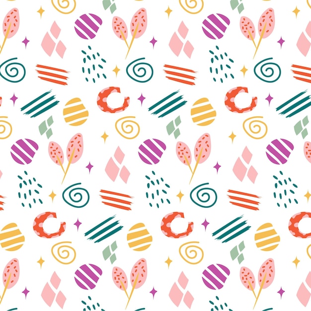 Free Vector hand drawn abstract element pattern