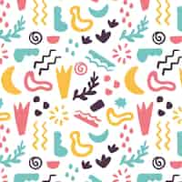 Free vector hand drawn abstract element pattern