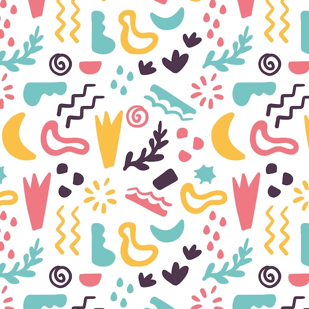 Hand drawn abstract element pattern