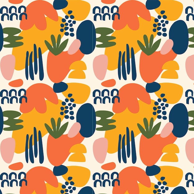 hand drawn abstract element pattern
