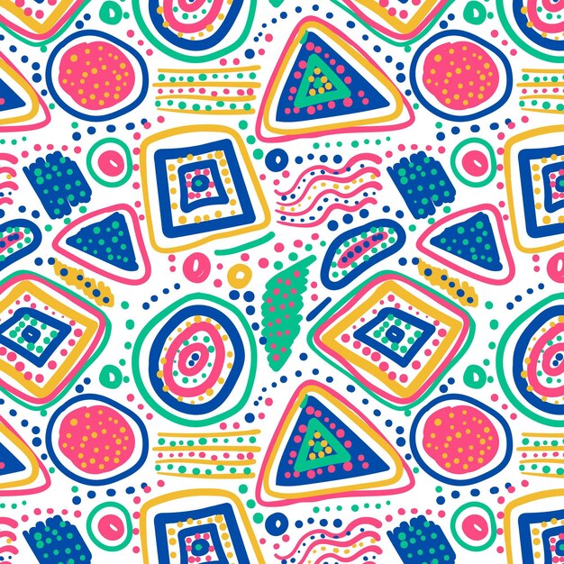 Hand drawn abstract element pattern