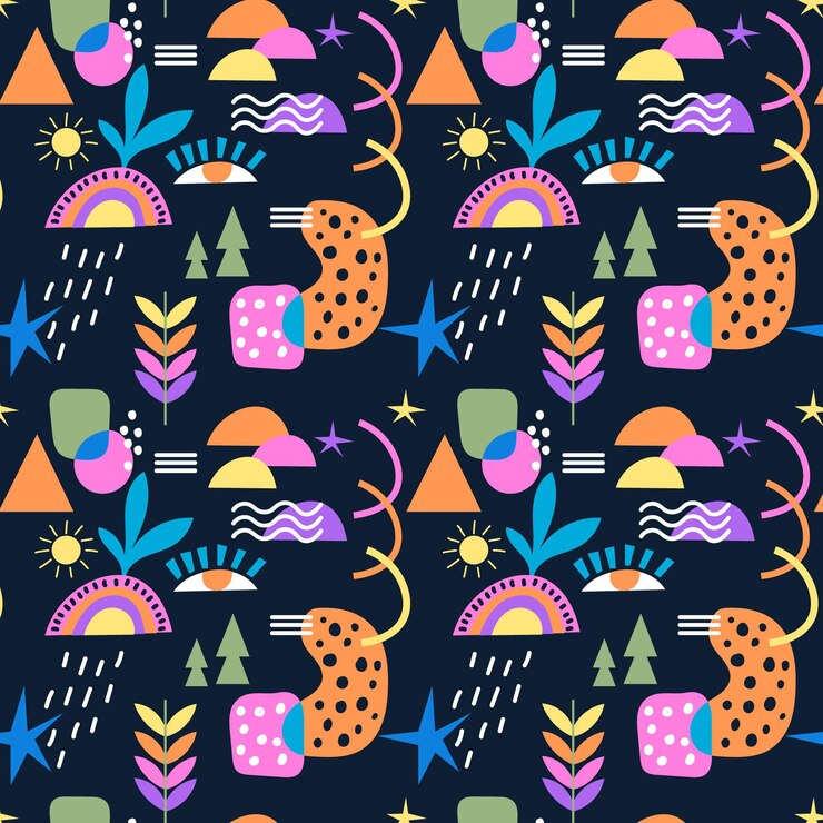 Free Vector hand drawn abstract element pattern