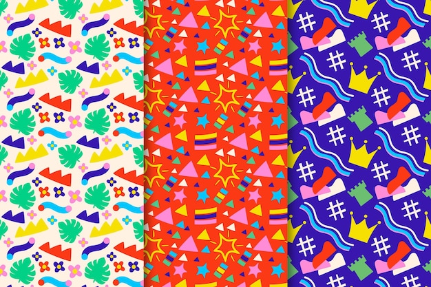 Hand drawn abstract element pattern