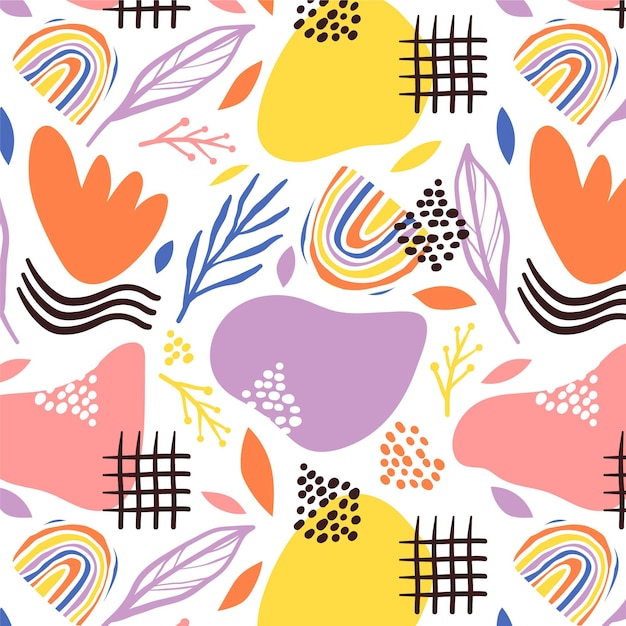 Free vector hand drawn abstract element pattern