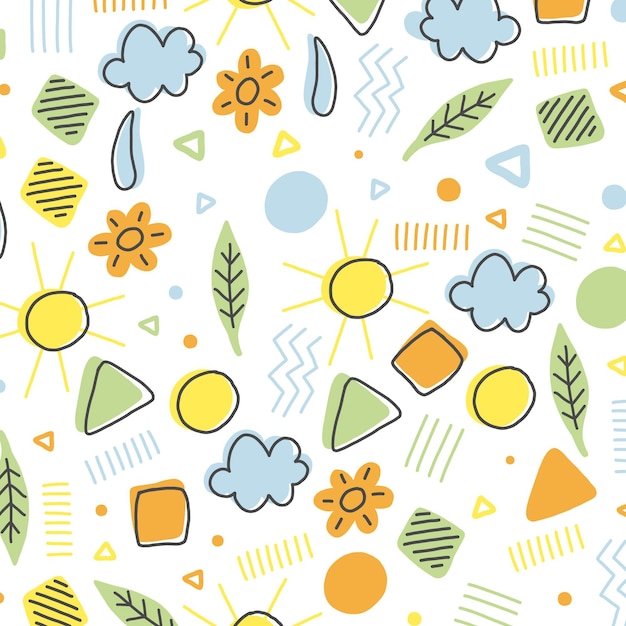 Free vector hand drawn abstract element pattern