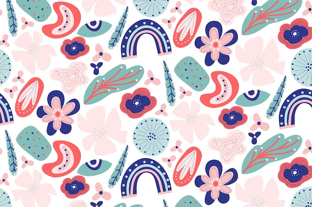 Free vector hand drawn abstract element pattern