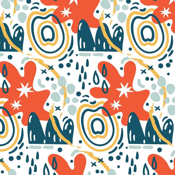 Free Vector hand drawn abstract element pattern